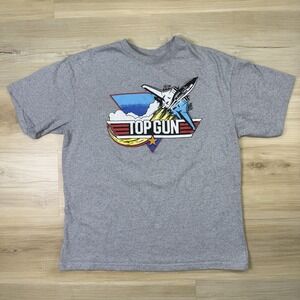 Top Gun Maverick Movie Graphic Tee Shirt Mens Medium Gray Fighter Jet Military